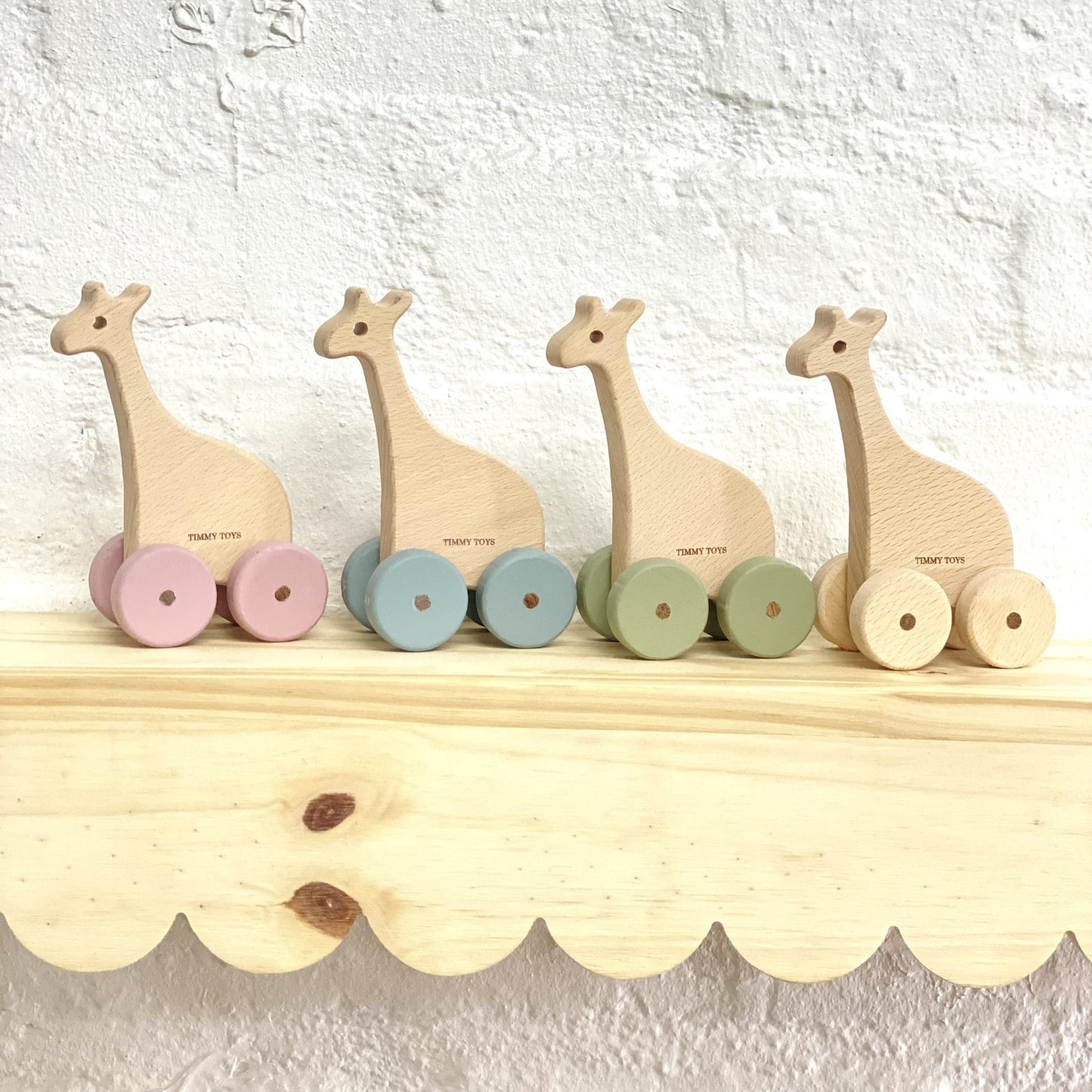 Giraffe Wheely Wooden Toy