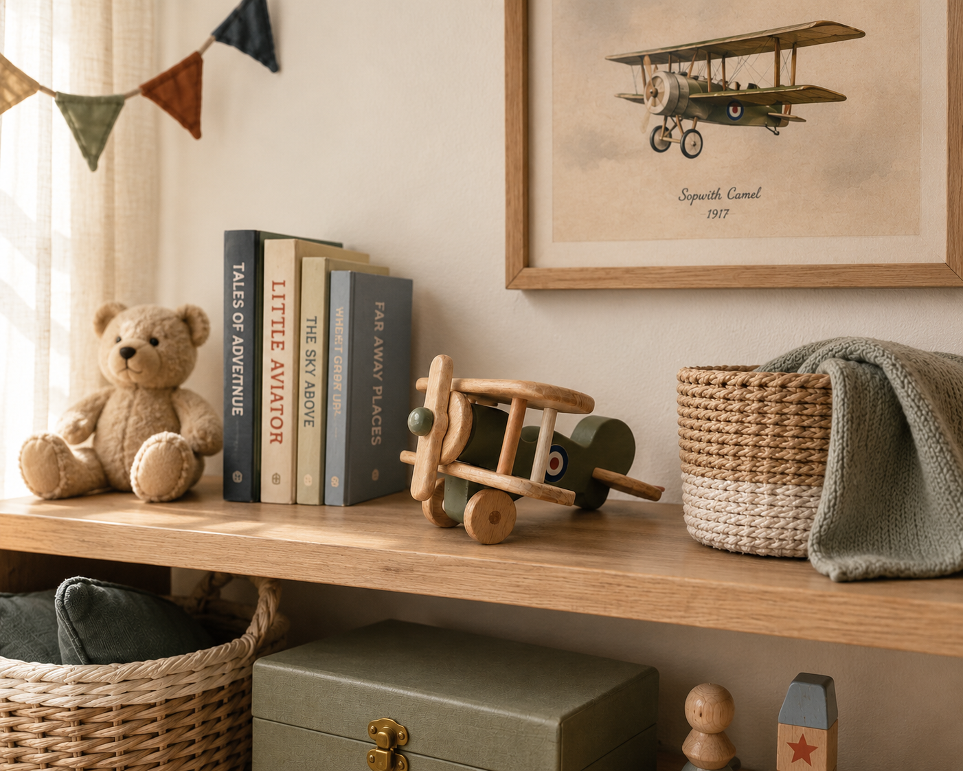 Aeroplane Wooden Baby Toy