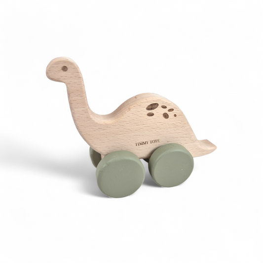 Brontosaurus Dinosaur Wooden Toy Wheely